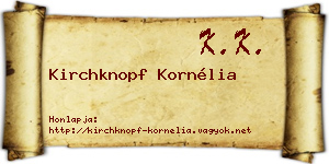 Kirchknopf Kornélia névjegykártya